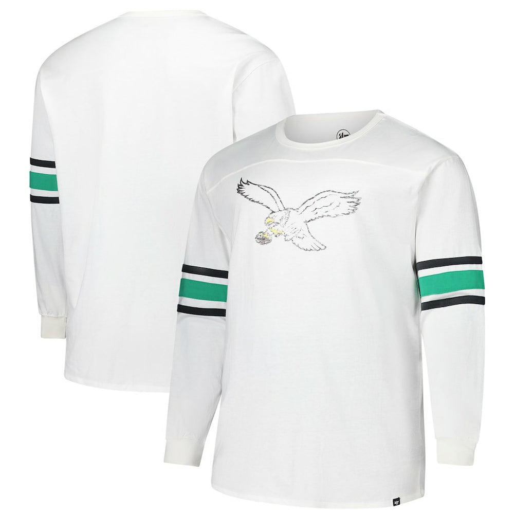 Philadelphia Eagles '47 Big & Tall Premier Brex Long Sleeve T-Shirt - White cheap