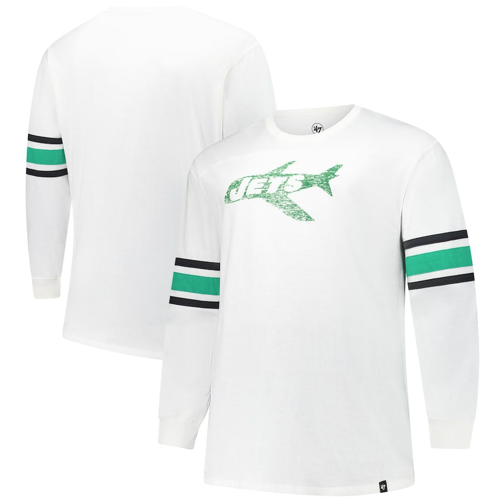 New York Jets '47 Big & Tall Premier Brex Long Sleeve T-Shirt - White cheap