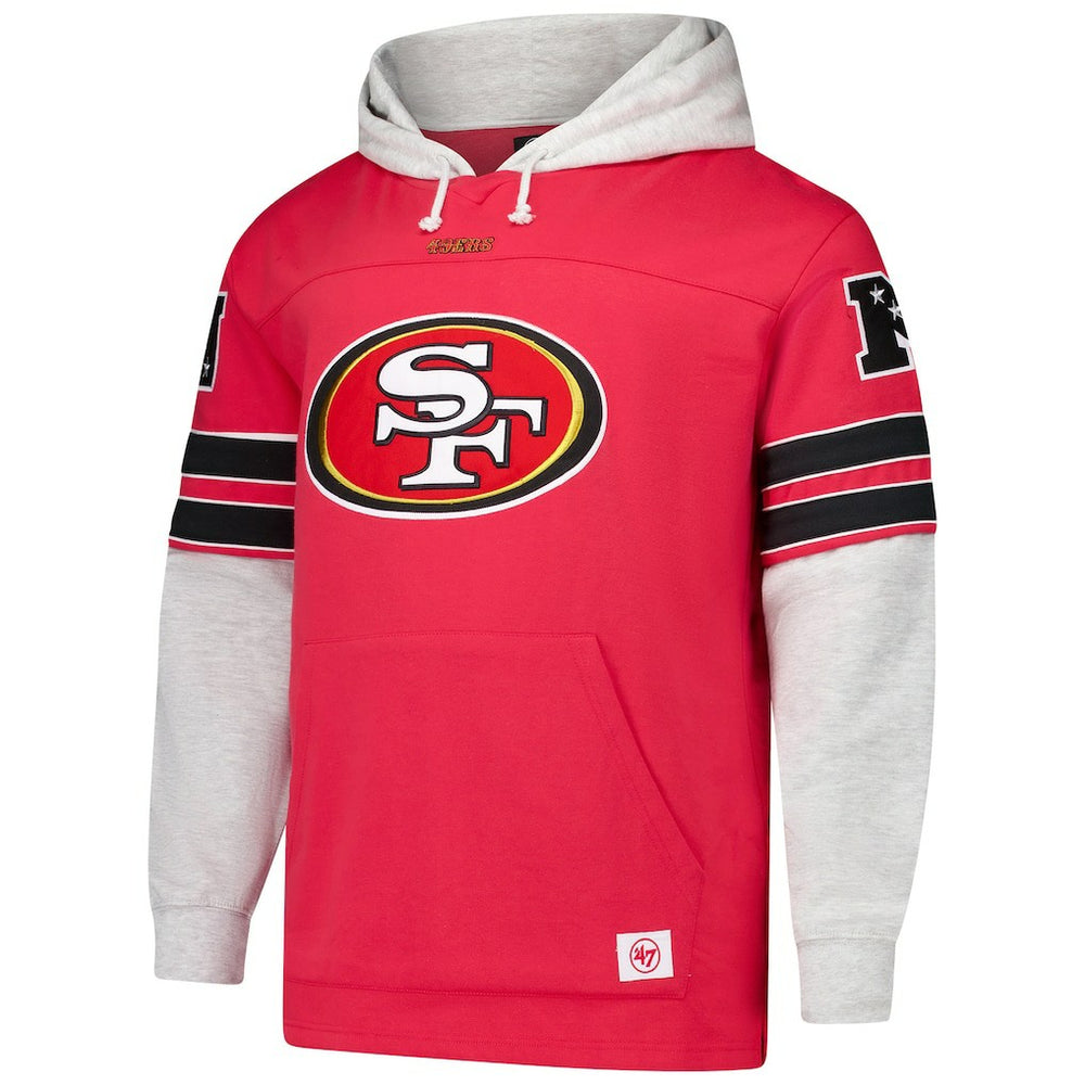 San Francisco 49ers '47 Big & Tall Lacer Pullover Hoodie - Scarlet outlet