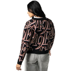 San Francisco 49ers The Wild Collective Women's Cropped Full-Button Cardigan Sweater - Black sale