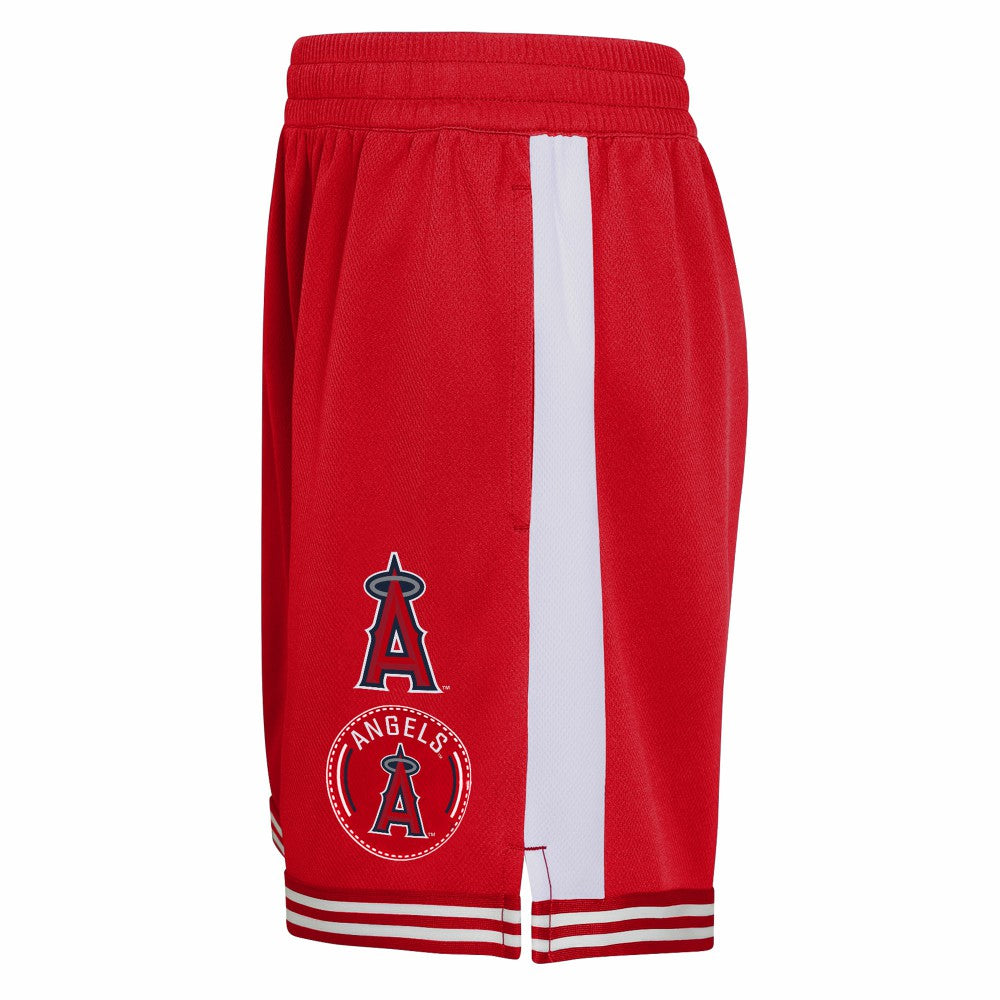 Los Angeles Angels Youth Infielder Shorts - Red
