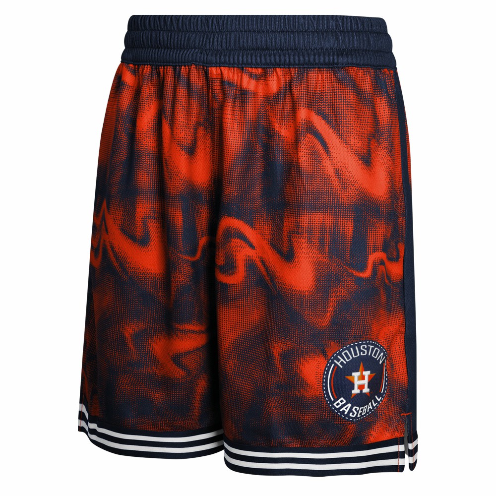 Houston Astros Youth Outfielder Shorts - Navy/Orange