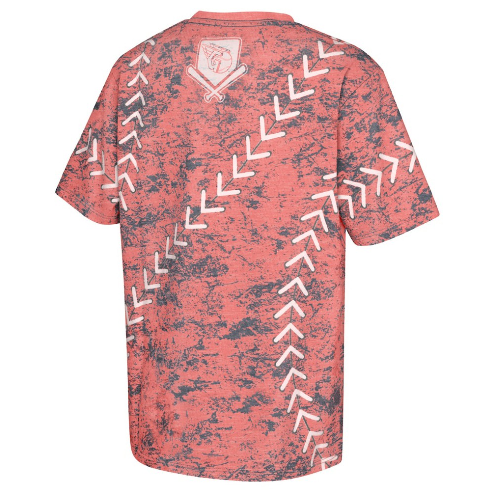 Cleveland Guardians Youth Slide Score Bold T-Shirt - Red