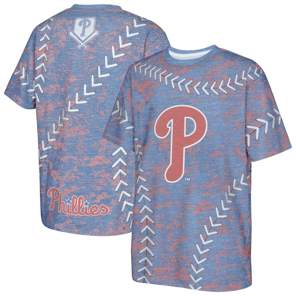 Philadelphia Phillies Youth Slide Score Bold T-Shirt - Royal