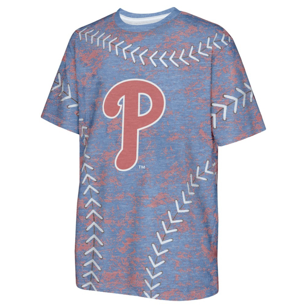 Philadelphia Phillies Youth Slide Score Bold T-Shirt - Royal