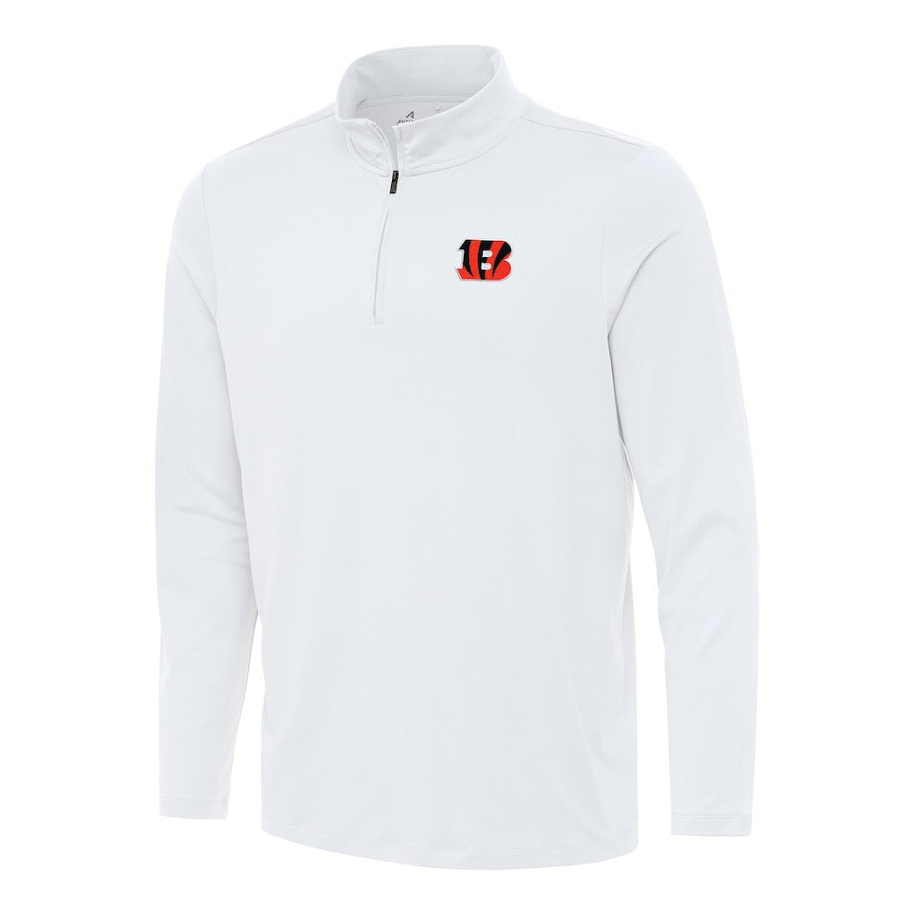 Cincinnati Bengals Antigua Reprocess Quarter-Zip Top - White discount