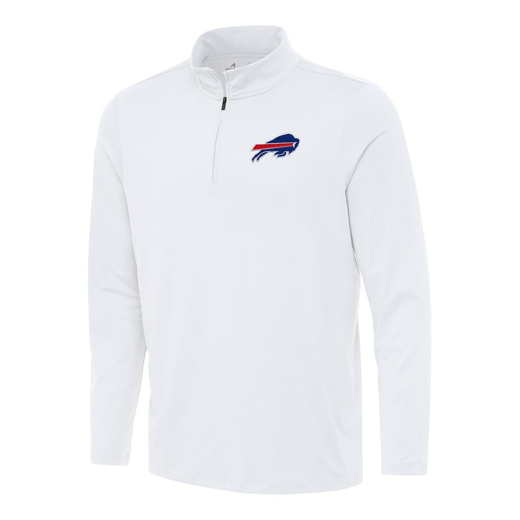 Buffalo Bills Antigua Reprocess Quarter-Zip Top - White for sale