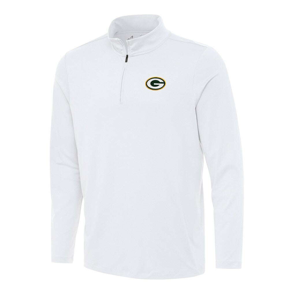 Green Bay Packers Antigua Reprocess Quarter-Zip Top - White cheap