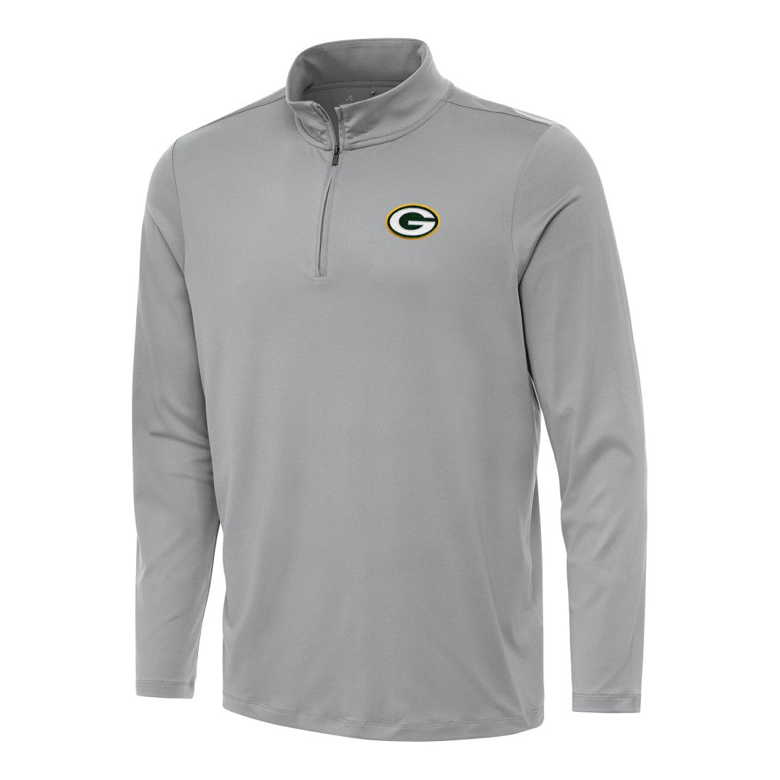 Green Bay Packers Antigua Reprocess Quarter-Zip Top - Gray for sale