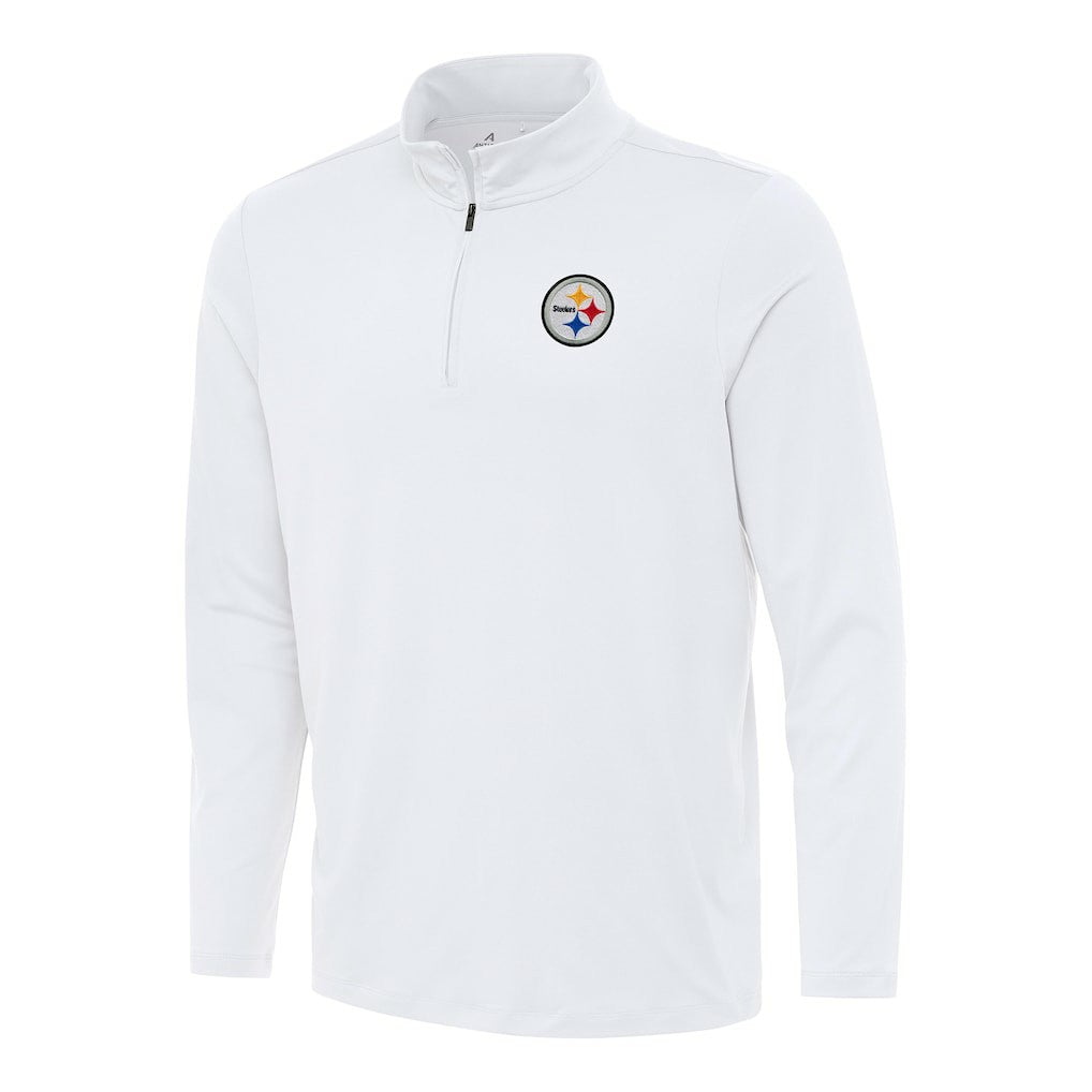Pittsburgh Steelers Antigua Reprocess Quarter-Zip Top - White for sale
