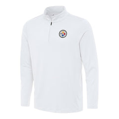 Pittsburgh Steelers Antigua Reprocess Quarter-Zip Top - White for sale