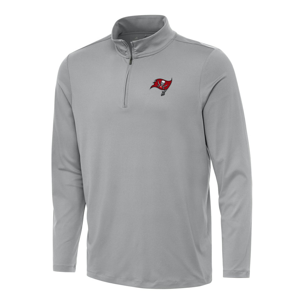 Tampa Bay Buccaneers Antigua Reprocess Quarter-Zip Top - Gray for sale