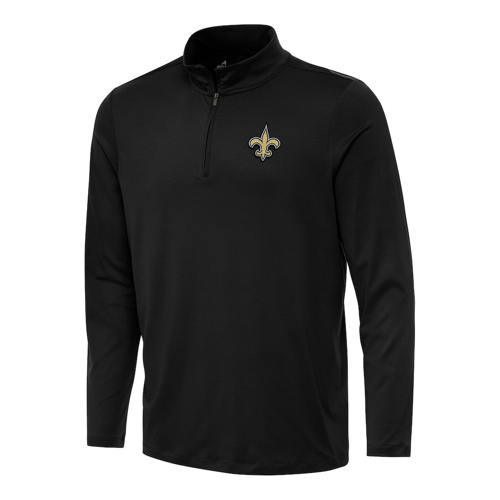 New Orleans Saints Antigua Reprocess Quarter-Zip Top - Black outlet