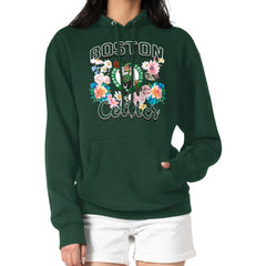 Boston Celtics G-III 4Her by Carl Banks Women's Flowers Team Logo Graphic Fleece Pullover Hoodie - Green outlet