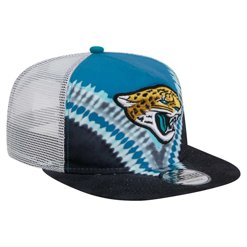 Jacksonville Jaguars New Era Throwback Dye Golfer Snapback Hat - Teal/Black online