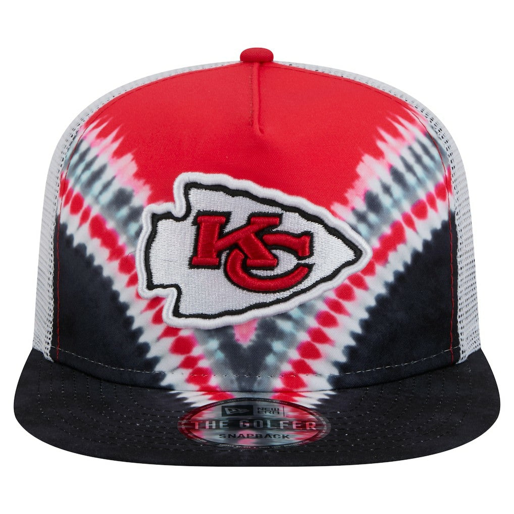 Kansas City Chiefs New Era Throwback Dye Golfer Snapback Hat - Red/Black online