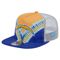 Los Angeles Chargers New Era Throwback Dye Golfer Snapback Hat - Gold/Blue discount
