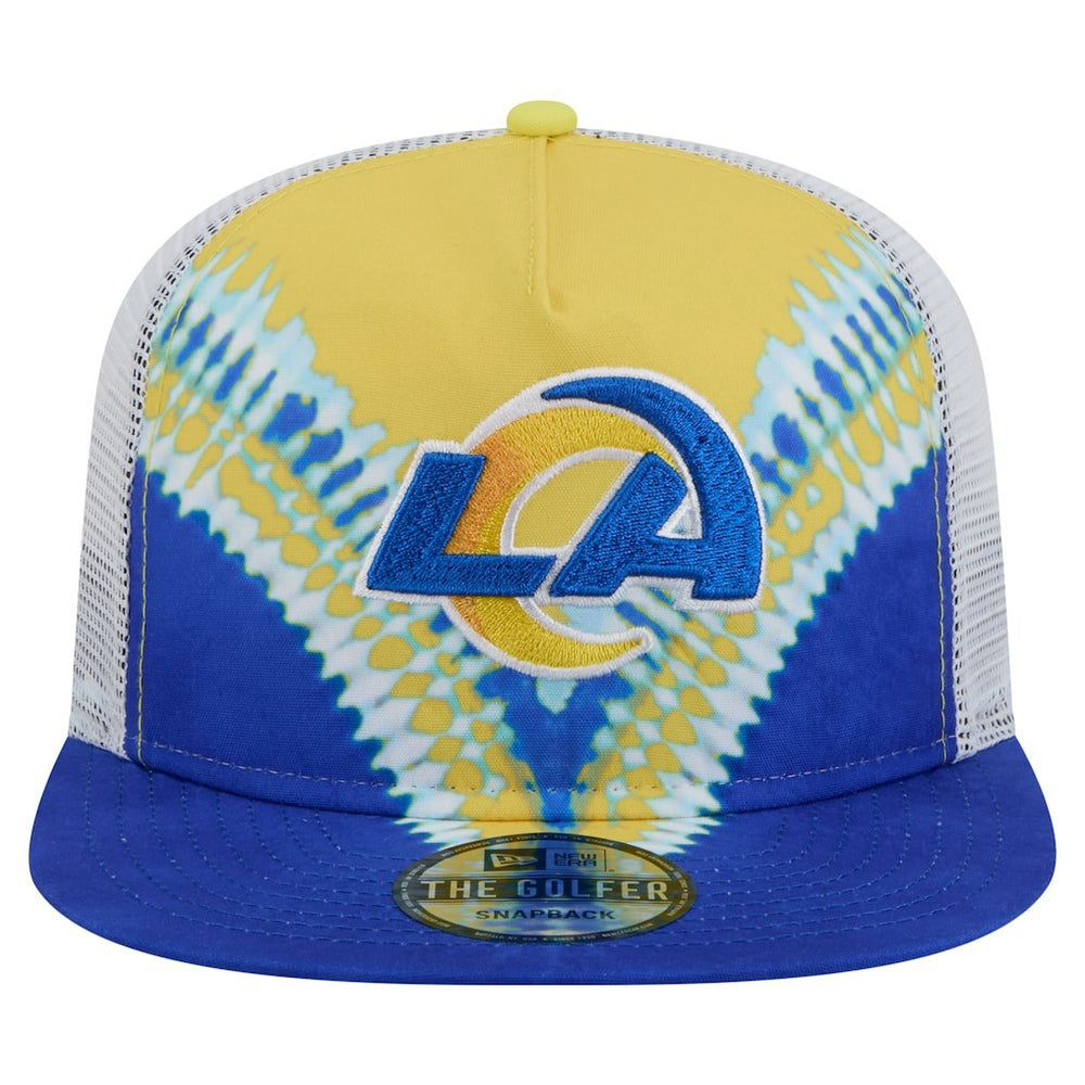 Los Angeles Rams New Era Throwback Dye Golfer Snapback Hat - Gold/Royal sale