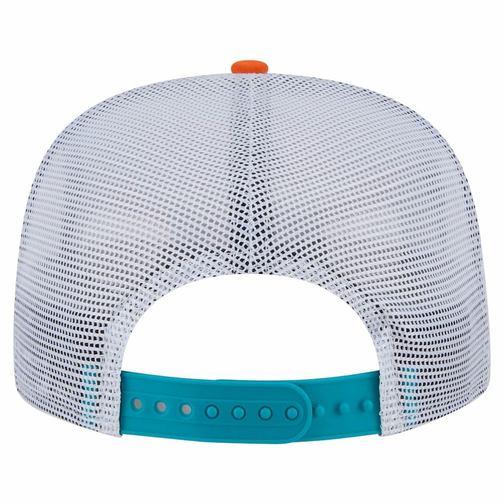 Miami Dolphins New Era Throwback Dye Golfer Snapback Hat - Orange/Aqua outlet