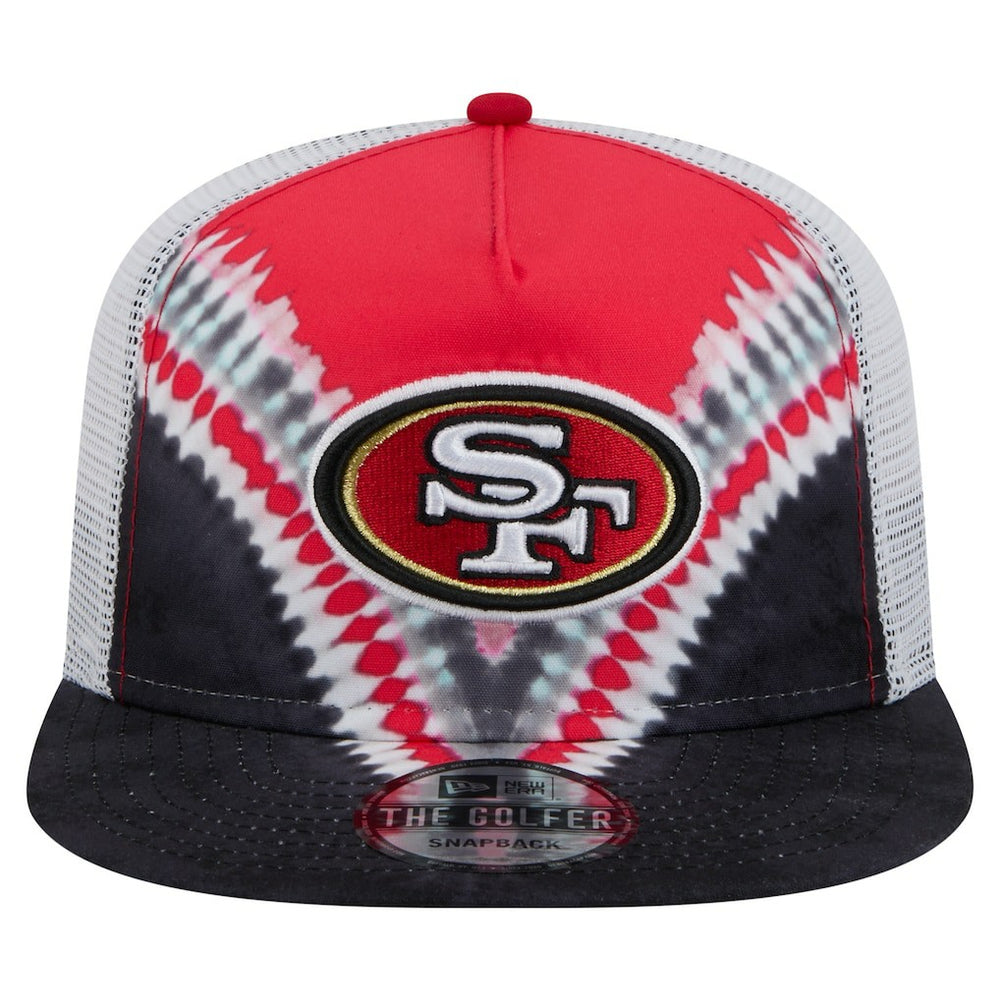 San Francisco 49ers New Era Throwback Dye Golfer Snapback Hat - Scarlet/Black outlet