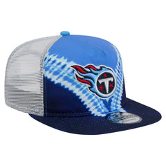 Tennessee Titans New Era Throwback Dye Golfer Snapback Hat - Light Blue/Navy for sale