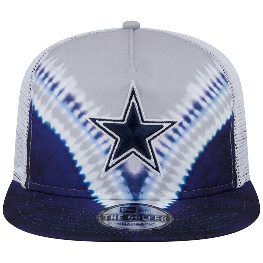 Dallas Cowboys New Era Throwback Dye Golfer Snapback Hat - Gray/Navy sale