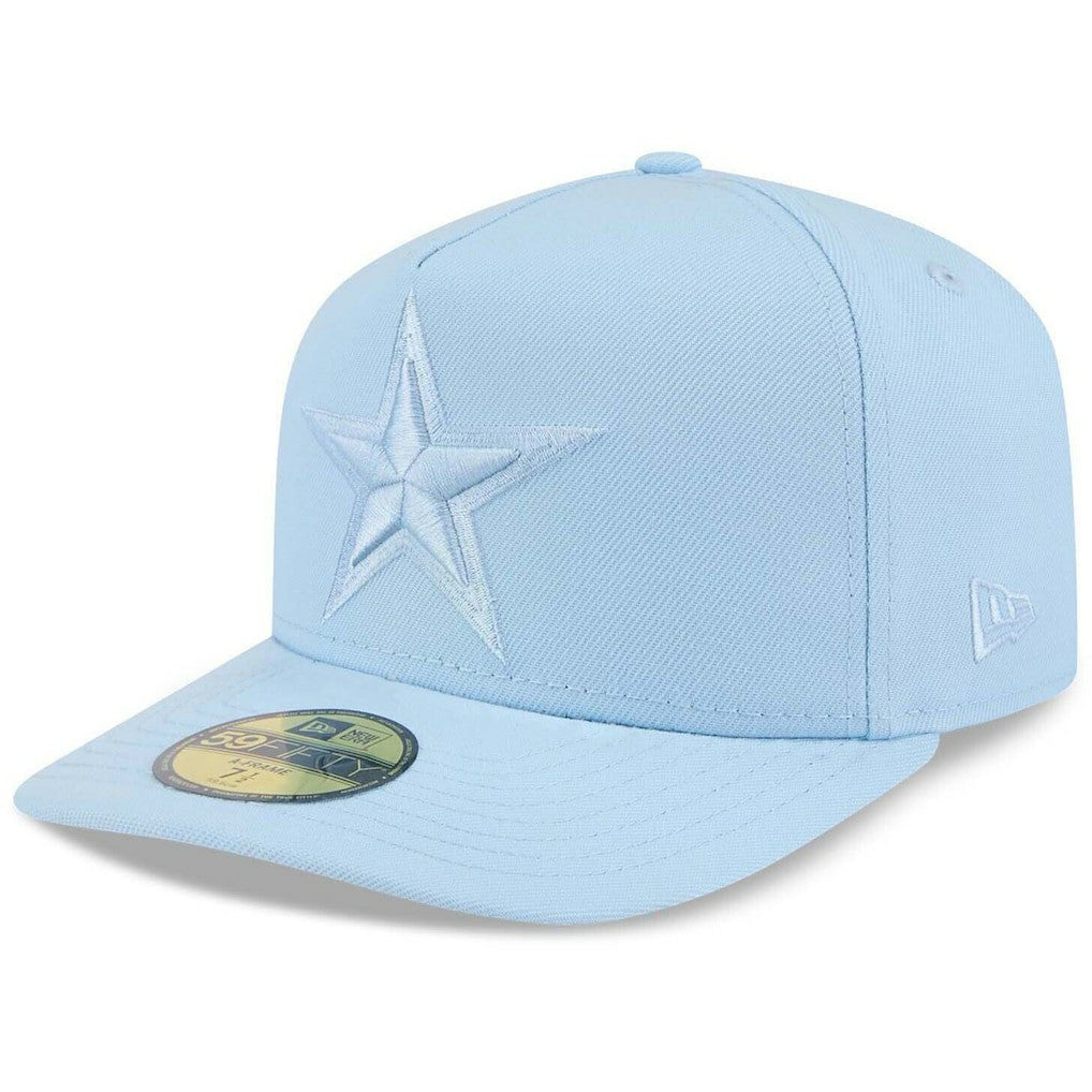 Dallas Cowboys New Era Color Pack A-Frame 59FIFTY Fitted Hat - Light Blue on sale