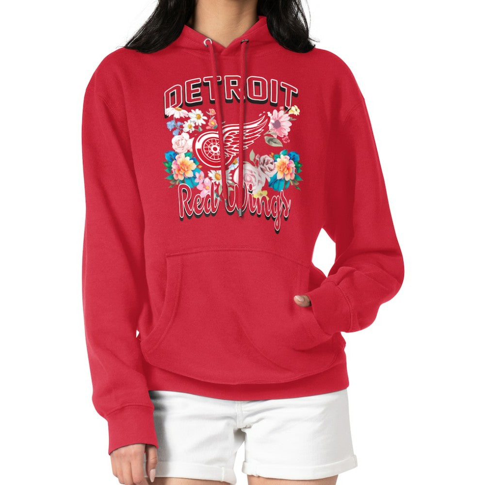 Detroit Red Wings G-III 4Her by Carl Banks Women's Flower Logo Pullover Hoodie Red
