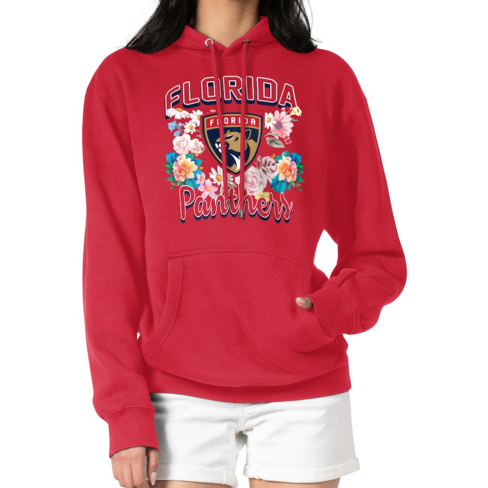 Florida Panthers G-III 4Her by Carl Banks Women's Flower Logo Pullover Hoodie Red