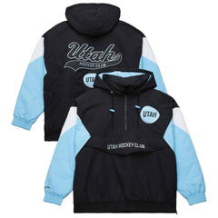 Utah Hockey Club Mitchell & Ness Retro Anorak Half-Zip Jacket Black