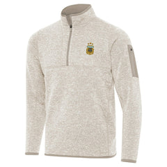 Argentina National Team Antigua Fortune Quarter-Zip Pullover Jacket - Cream sale