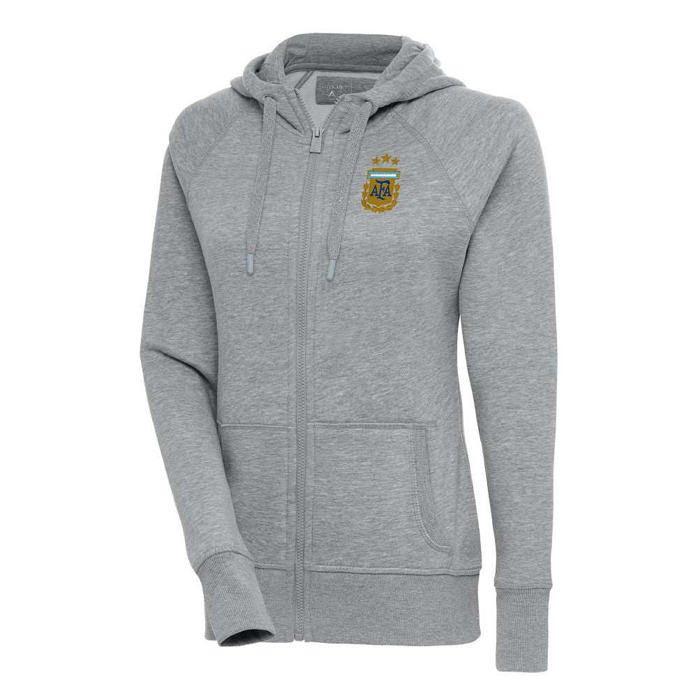 Argentina National Team Antigua Women's Victory Full-Zip Hoodie - Heather Gray outlet