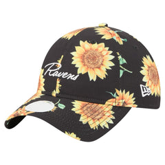 Baltimore Ravens New Era Women's Adventure Sunflower 9TWENTY Adjustable Hat - Black outlet