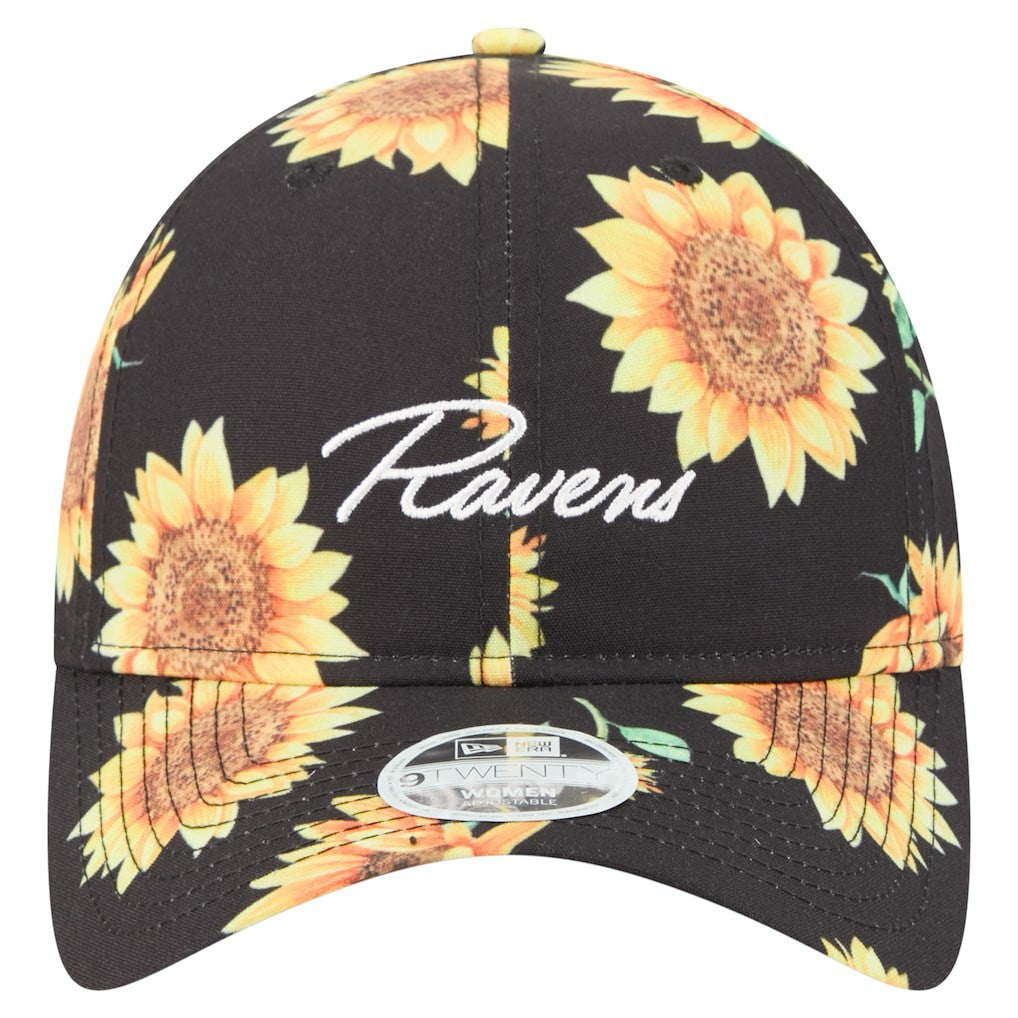 Baltimore Ravens New Era Women's Adventure Sunflower 9TWENTY Adjustable Hat - Black outlet