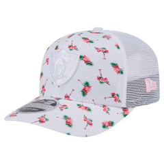 Las Vegas Raiders New Era Adventure Flamingo Pattern 9SEVENTY Stretch-Snap Hat - White discount