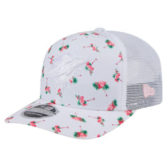 Miami Dolphins New Era Adventure Flamingo Pattern 9SEVENTY Stretch-Snap Hat - White cheap