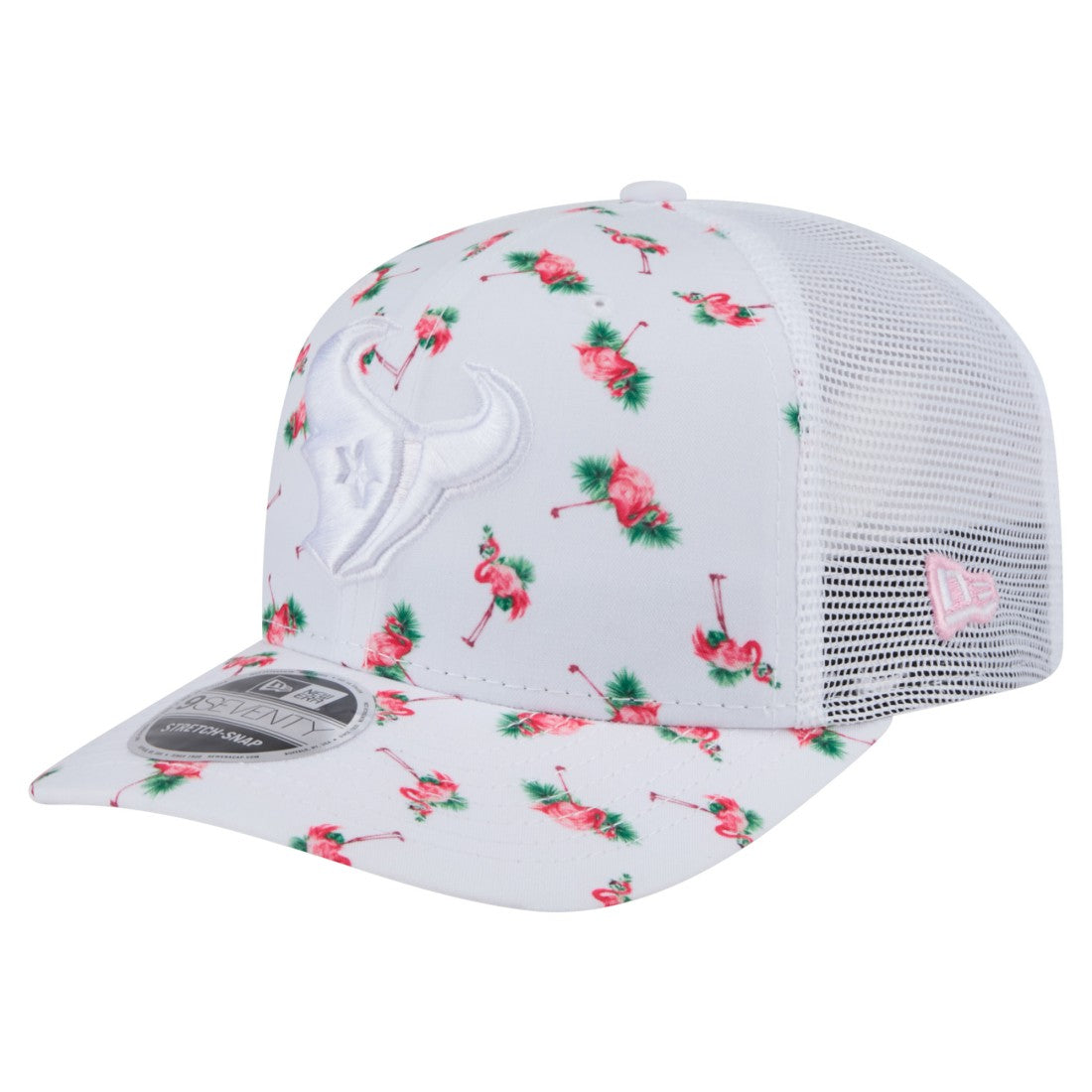 Houston Texans New Era Adventure Flamingo Pattern 9SEVENTY Stretch-Snap Hat - White online
