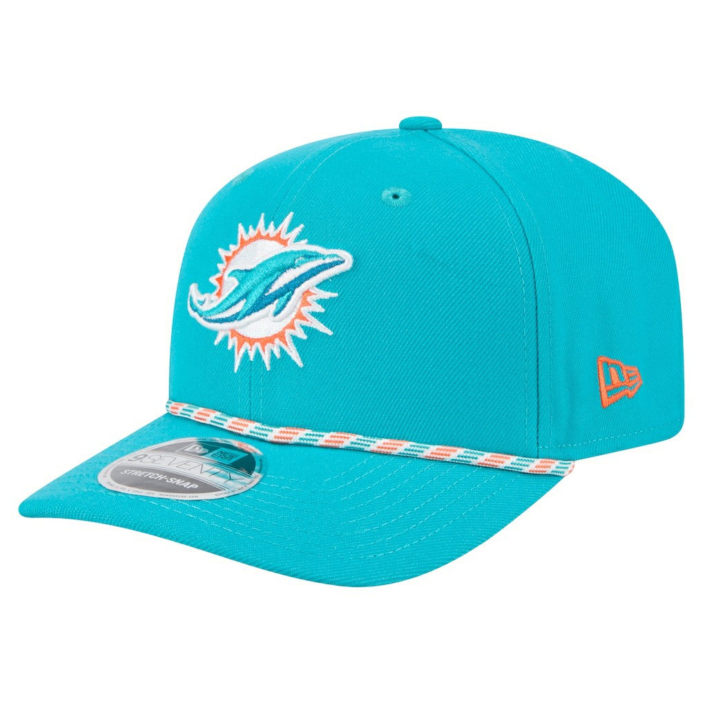 Miami Dolphins New Era Gameday Multi Rope 9SEVENTY Stretch-Snap Hat - Aqua sale