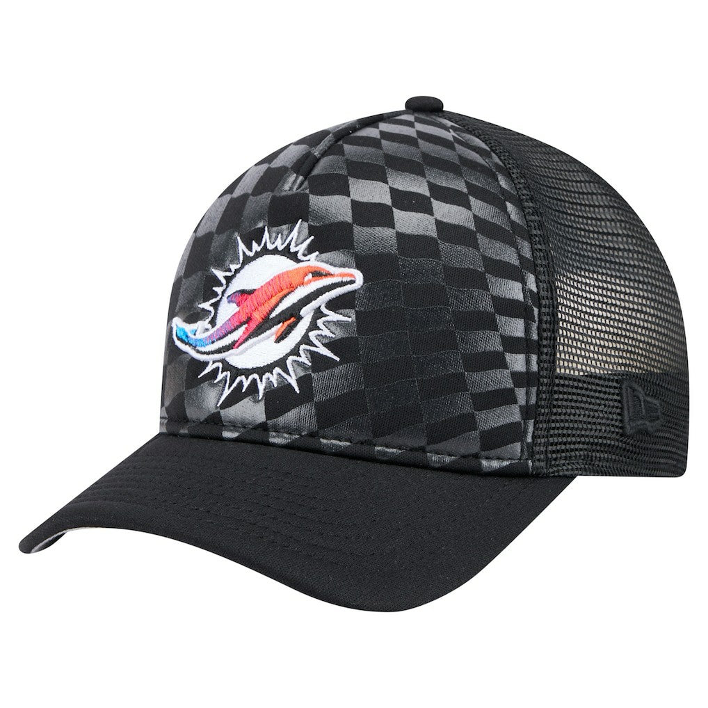 Miami Dolphins New Era Gradient 9FORTY Adjustable Hat - Black outlet