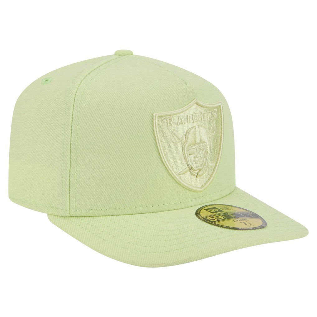 Las Vegas Raiders New Era Color Pack A-Frame 59FIFTY Fitted Hat - Light Green sale