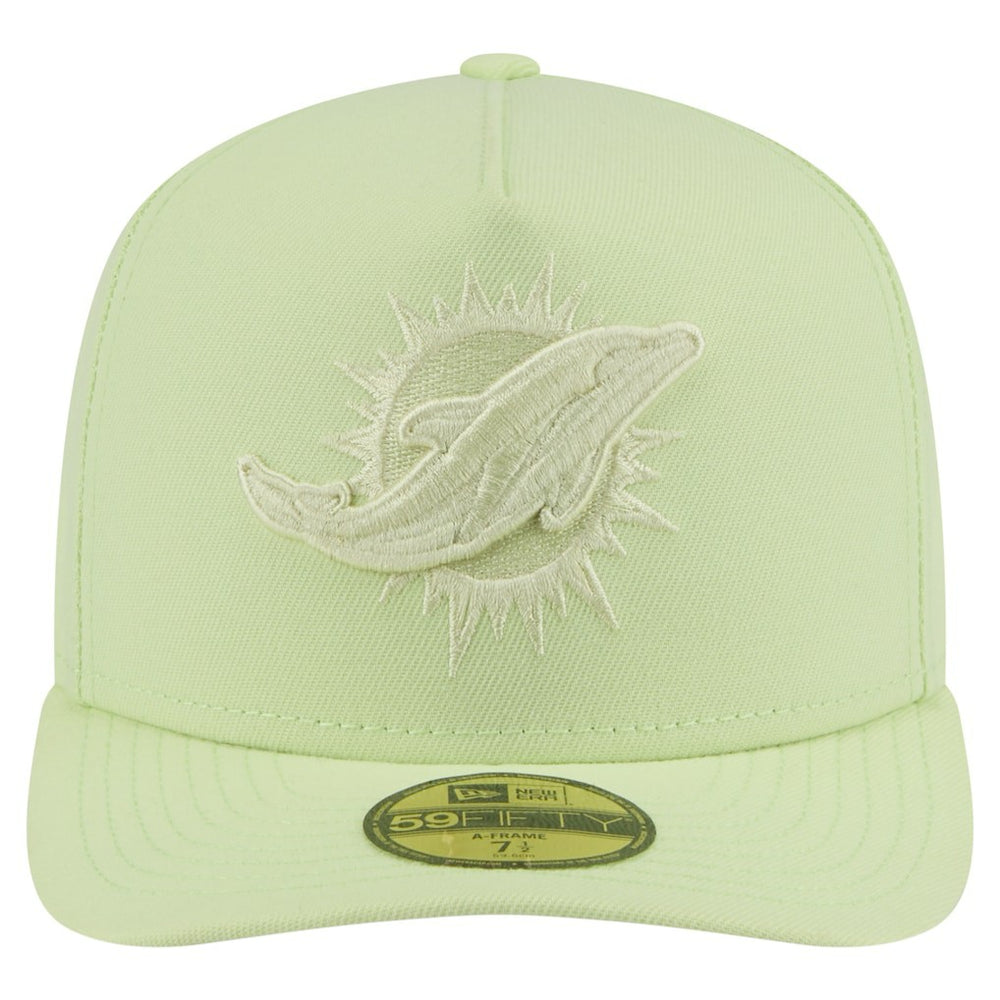 Miami Dolphins New Era Color Pack A-Frame 59FIFTY Fitted Hat - Light Green outlet