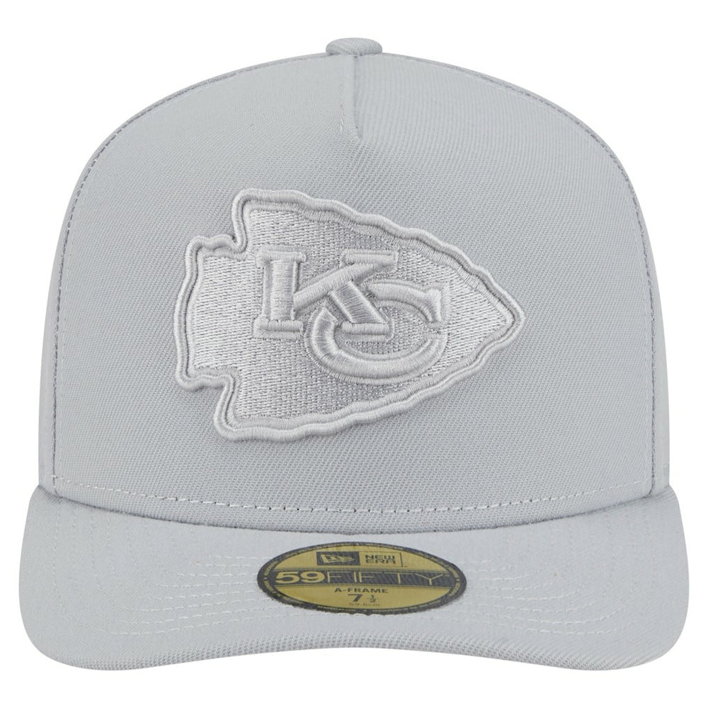 Kansas City Chiefs New Era Color Pack A-Frame 59FIFTY Fitted Hat - Gray for sale