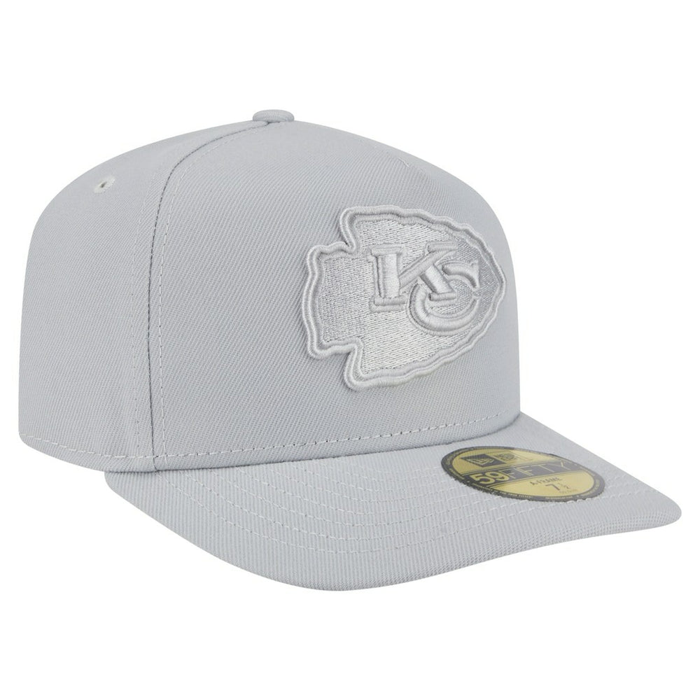 Kansas City Chiefs New Era Color Pack A-Frame 59FIFTY Fitted Hat - Gray for sale