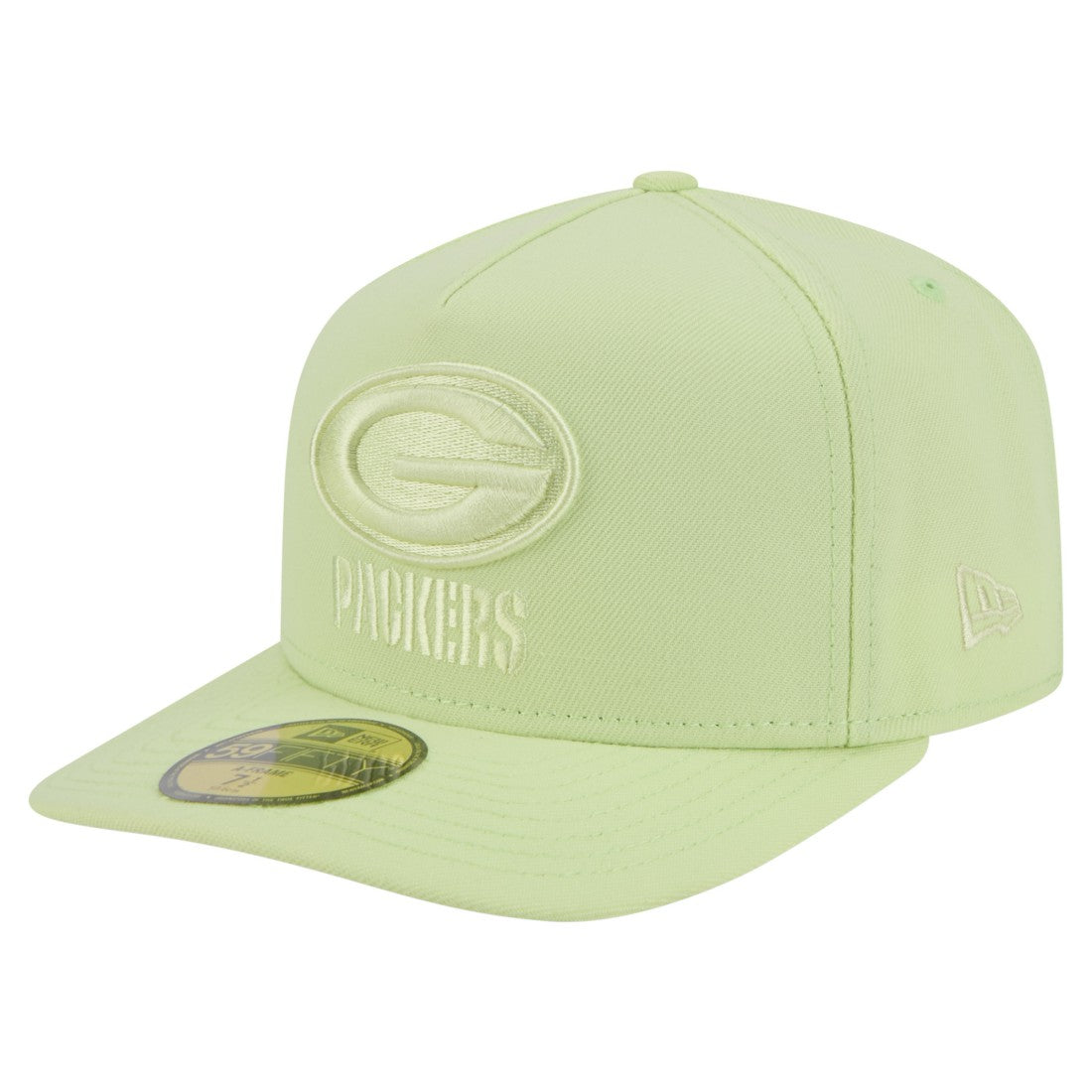 Green Bay Packers New Era Color Pack A-Frame 59FIFTY Fitted Hat - Light Green sale