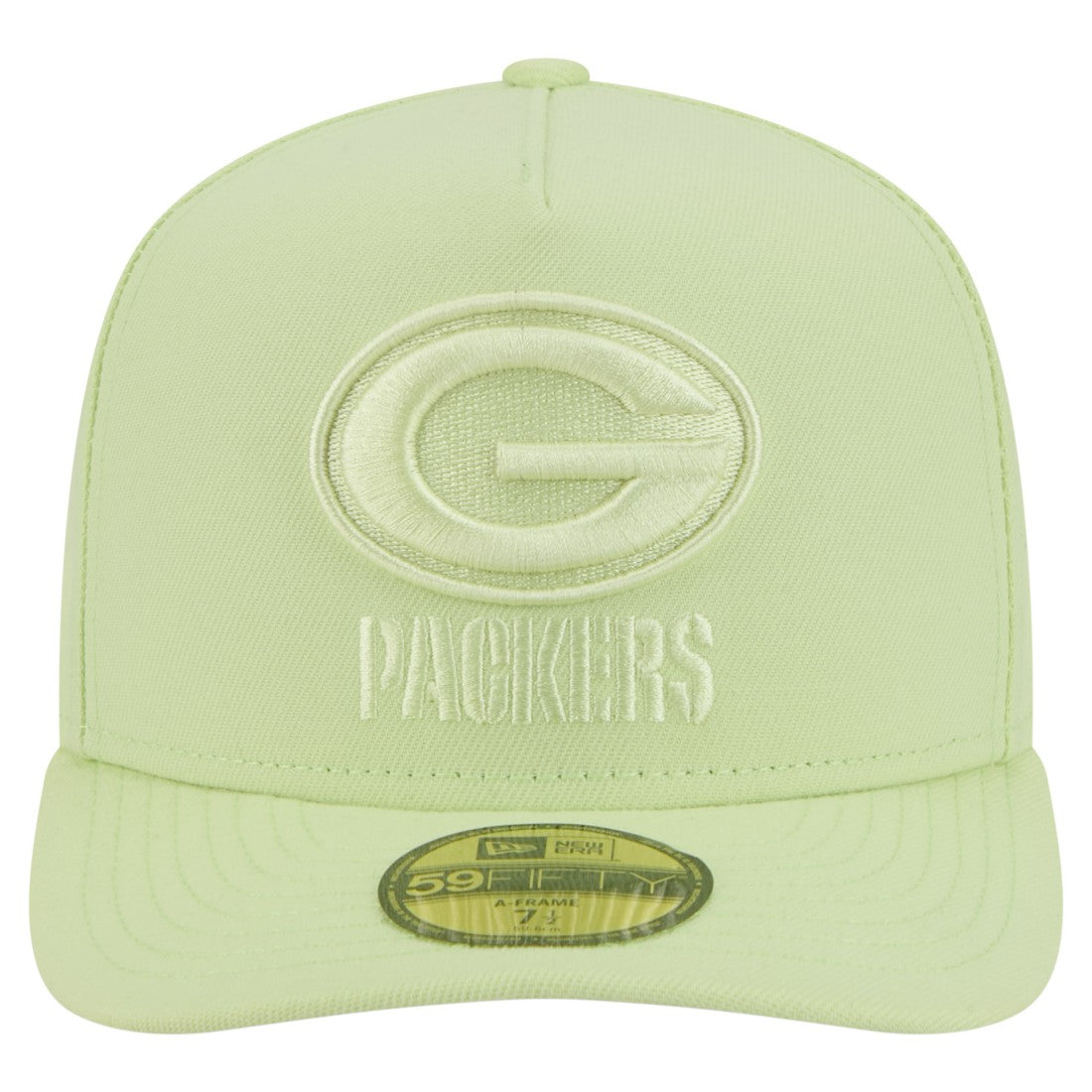 Green Bay Packers New Era Color Pack A-Frame 59FIFTY Fitted Hat - Light Green sale