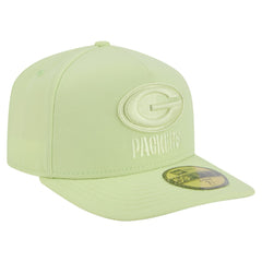 Green Bay Packers New Era Color Pack A-Frame 59FIFTY Fitted Hat - Light Green sale