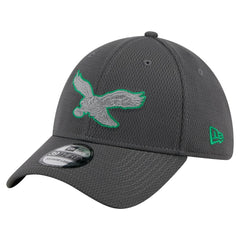 Philadelphia Eagles New Era Throwback Logo Main 39THIRTY Flex Hat - Graphite on sale