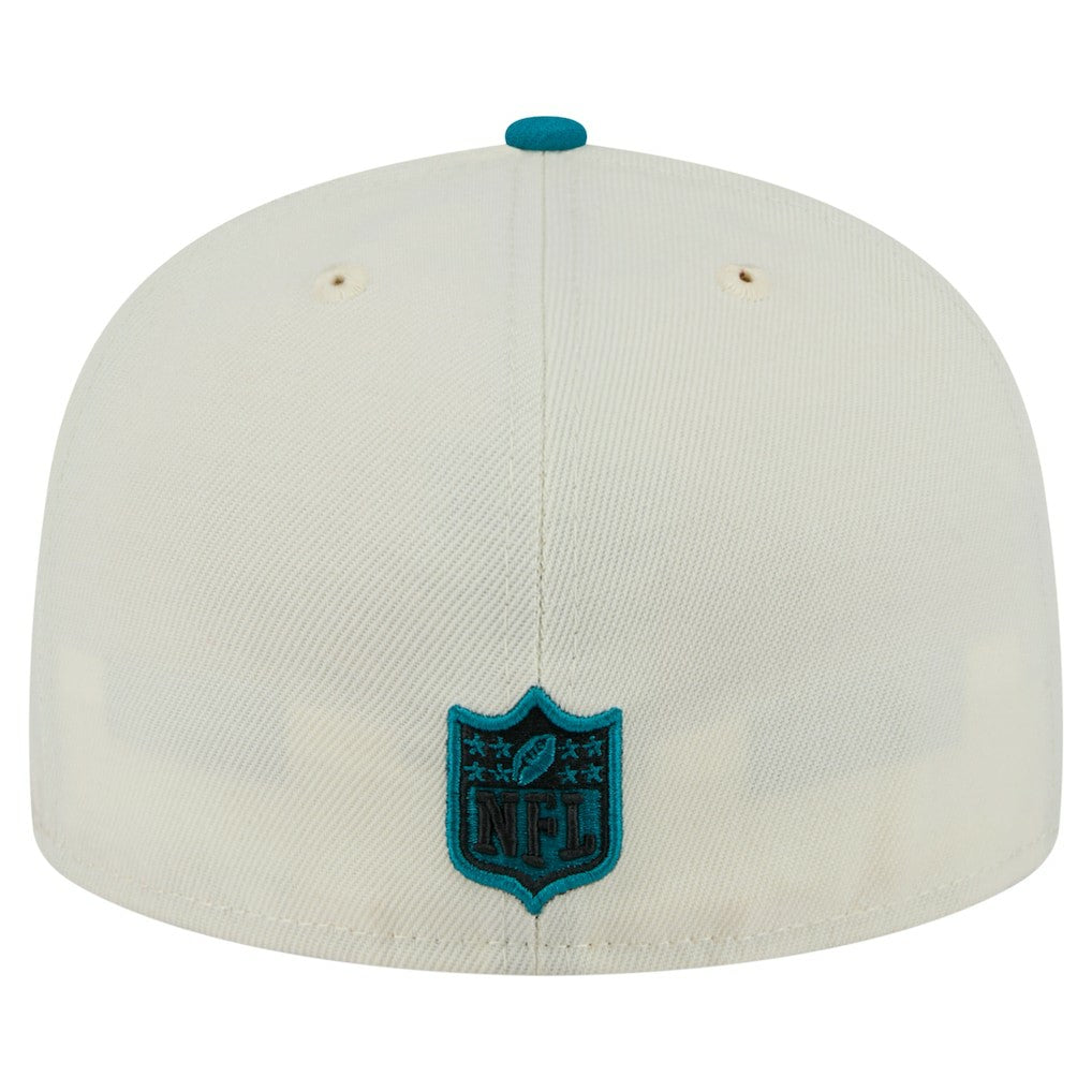 Jacksonville Jaguars New Era Main 59FIFTY Fitted Hat - Cream/Teal cheap