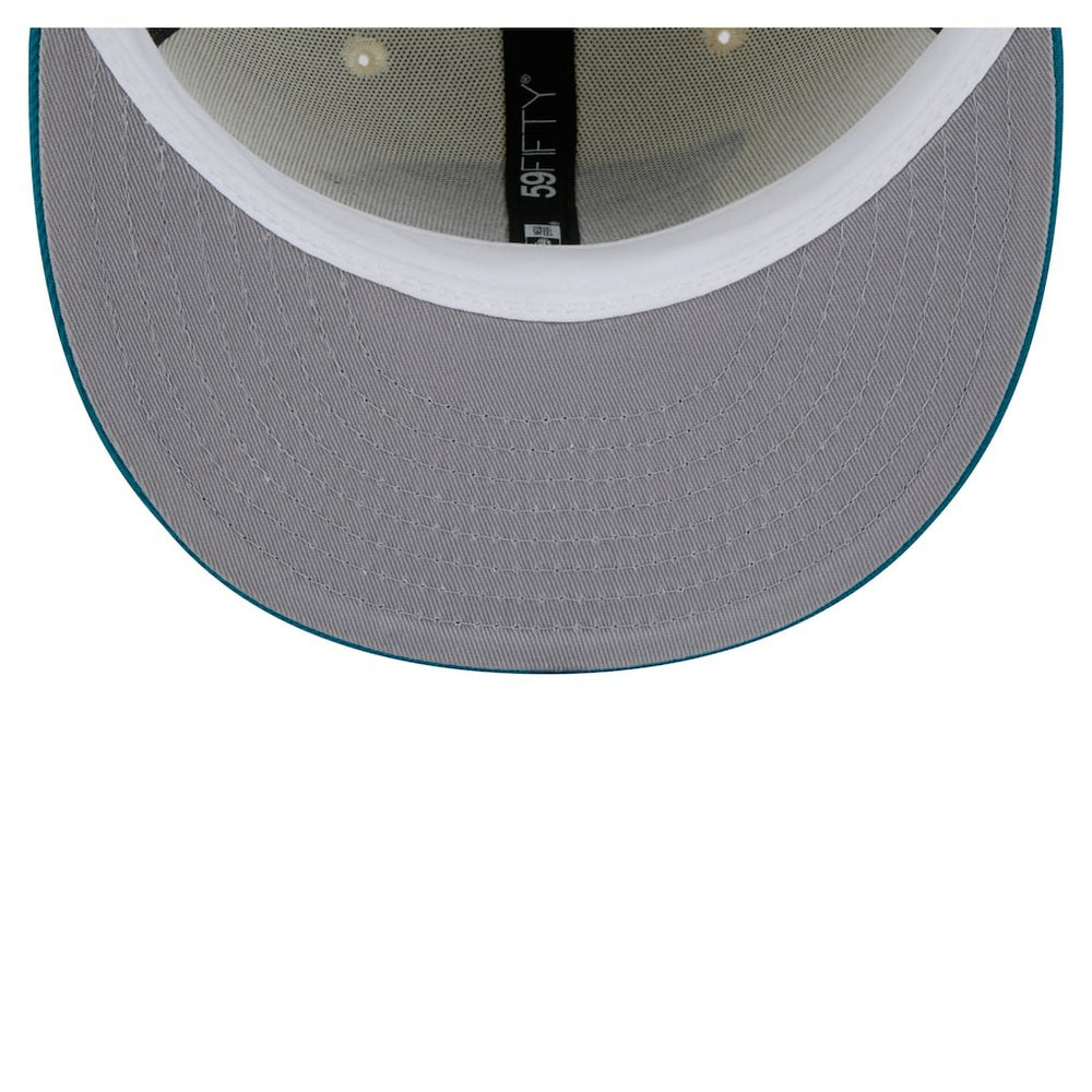 Jacksonville Jaguars New Era Main 59FIFTY Fitted Hat - Cream/Teal cheap