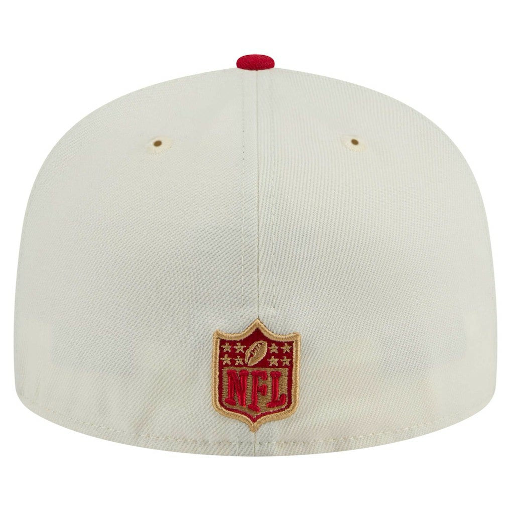 San Francisco 49ers New Era Main 59FIFTY Fitted Hat - Cream/Scarlet for sale